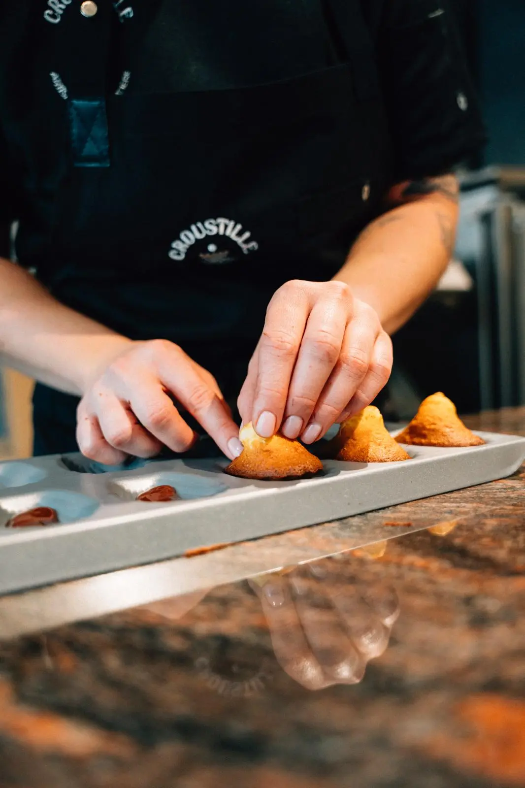 Préparation des madeleines au salon Croustille